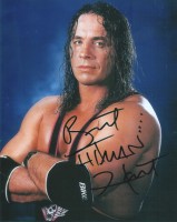 Bret ''Hitman'' Hart signed 10x8 photograph