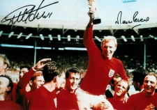 Geoff Hurst & Martin Peters signed 16x12 photograph