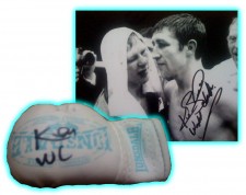 Ken Buchanan signed mini glove & photograph deal