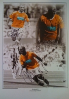 Baptiste Taylor-Flecther & Harewood signed 16x12 photo